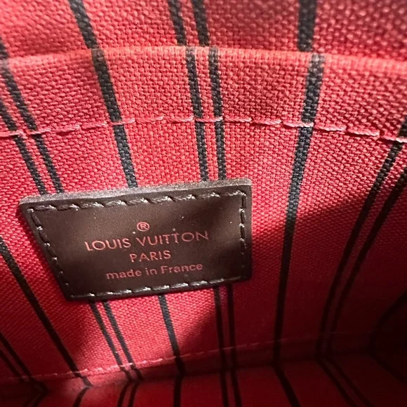 Authentic LOUIS VUITTON Vuitton Damier Ebene Neverfull Pochette - Picture 2 of 8